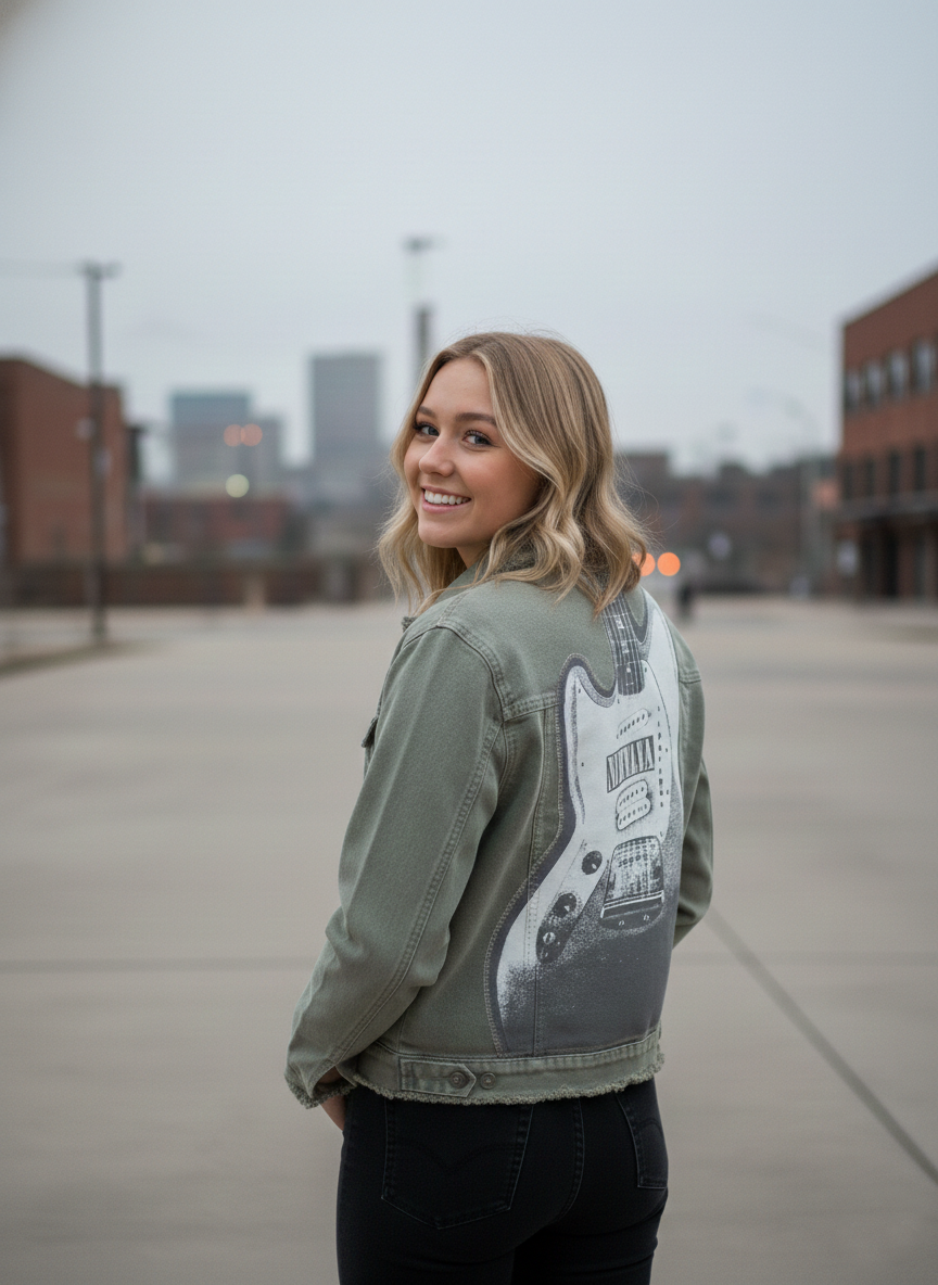 Custom Vintage Nirvana Denim Jacket
