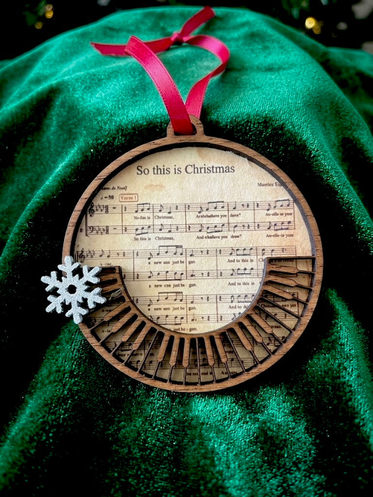 Music Christmas Ornament: Set of 5