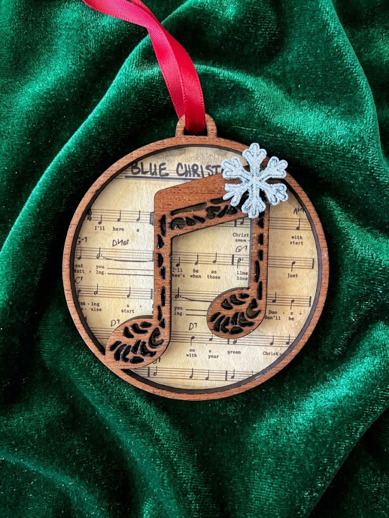 "Blue Christmas" Music Ornament