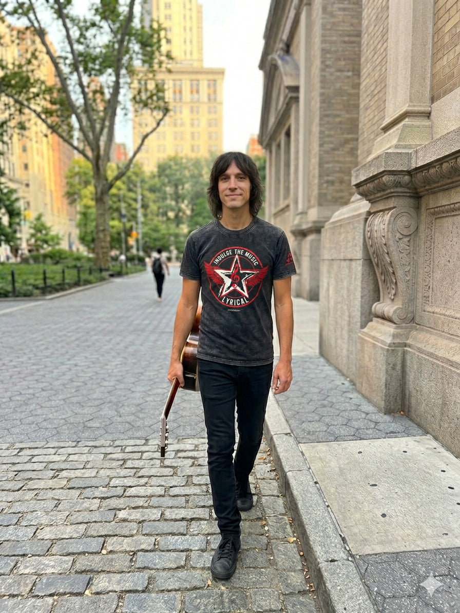 Short sleeve acid wash tee
