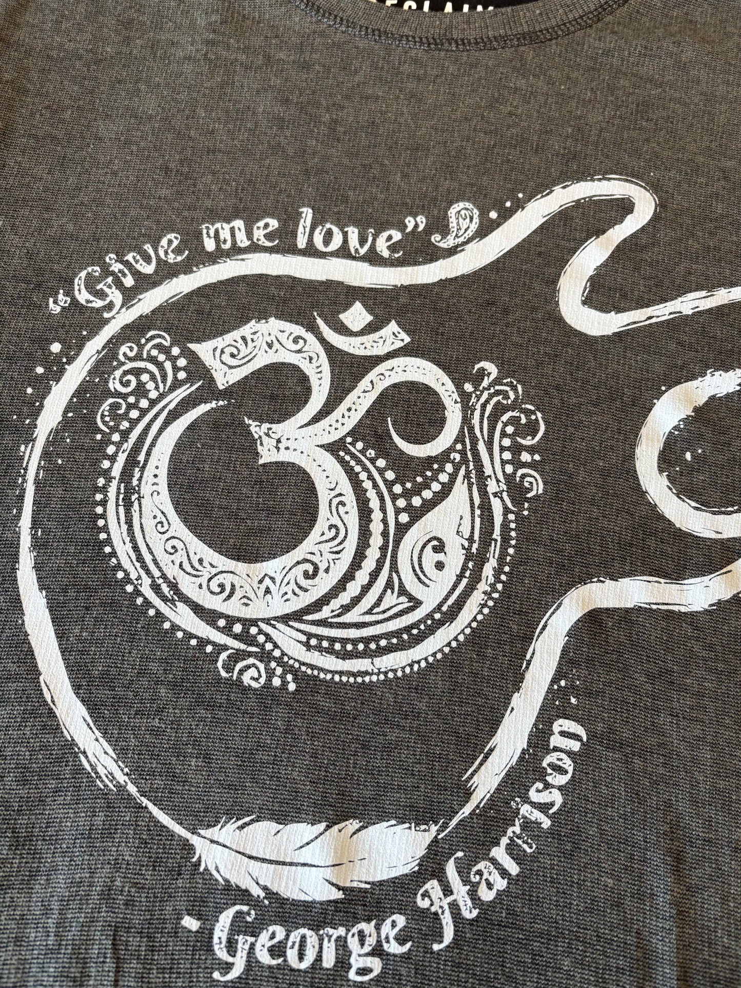 Men’s/unisex long sleeve guitar shirt. Black/charcoal