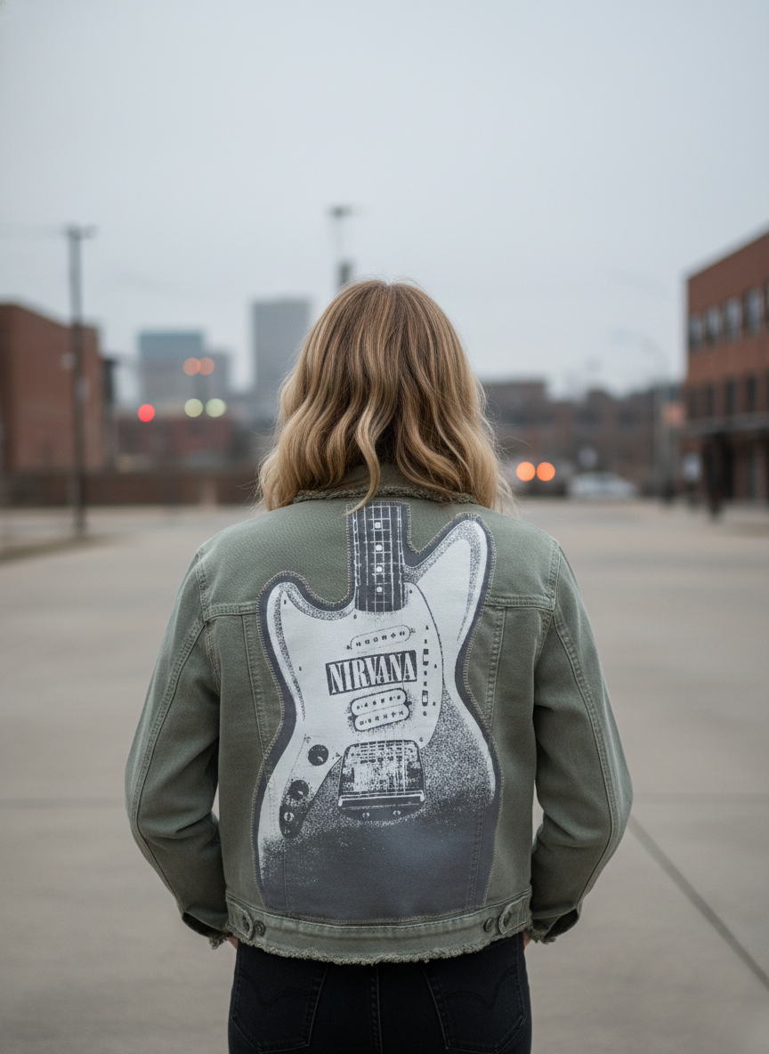 Custom Vintage Nirvana Denim Jacket
