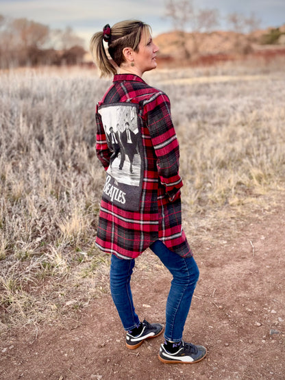 "The Fab Four" Long Flannel Shirt